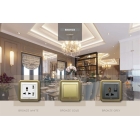 Công Tắc Ổ Cắm BRONZE  mặt công tắc vuông ABE