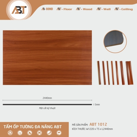 TẤM ỐP TƯỜNG ĐA NĂNG ABT 1012 ( KT 1,22*2,44*4,5mm)