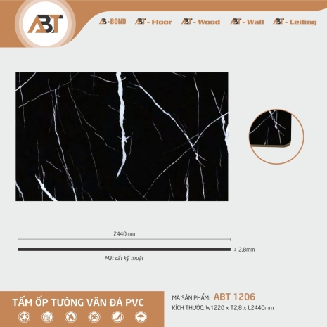 Tấm ốp vân đá PVC 1206