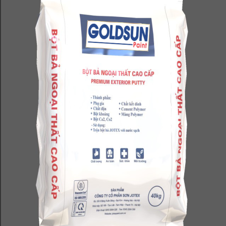 BỘT BẢ NGOẠI THẤT CAO CẤP GOLDSUN  EXTERIOR BAO 40Kg