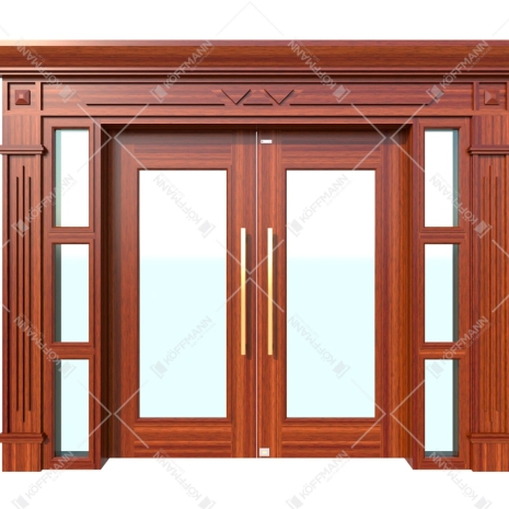 Cửa thép vân gỗ Luxury KLT-2VK