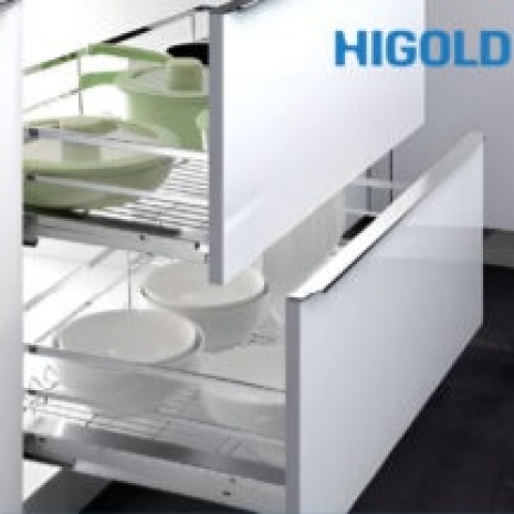 Rổ chén, dĩa diamond giảm chấn bắt mặt hộc inox 304 303502 700MM – HIGOLD