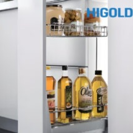 Kệ 2 tầng đựng chai lọ ray giảm chấn inox 304 305003 200MM – HIGOLD