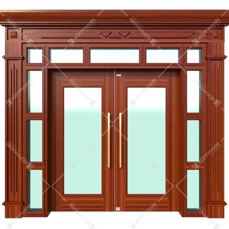 Cửa thép vân gỗ Luxury KLT-3VK