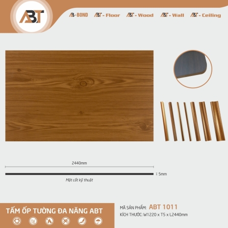 TẤM ỐP TƯỜNG ĐA NĂNG ABT 1011 ( KT 1,22*2,44*4,5mm)