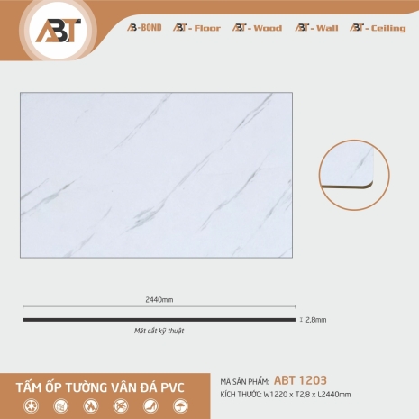 Tấm ốp vân đá PVC 1203