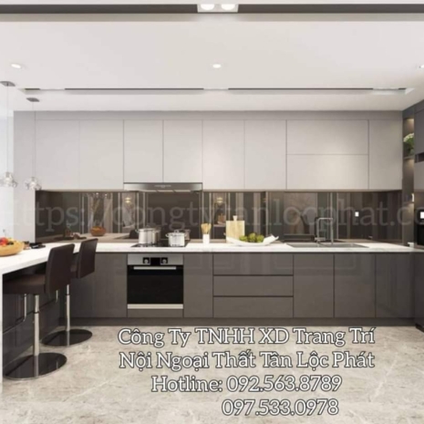 Tủ Bếp Hiện Đại Acrylic sang trọng