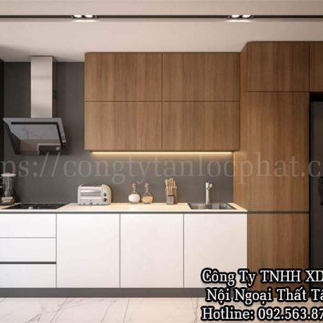 Tủ Bếp Đẹp Acrylic, Gỗ Cao Cấp 