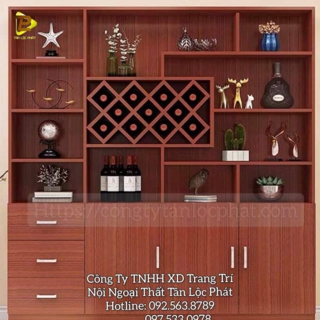 Vách ngăn trang trí hiện đại 002 gỗ tự nhiên, gỗ công nghiệp MDF