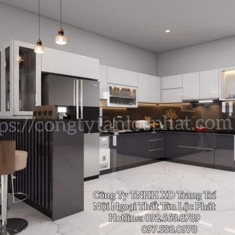 Tủ Bếp Đẹp Mẫu Mới Cao Cấp Hiện Đại 002