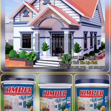 ⚜️ Sơn CAMPER Ngoại Thất  Sơn Mịn Chống Thấm Tập Đoàn Việt - Mỹ Công Nghệ Mới