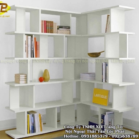 Kệ Sách MDF Kháng Ẩm Trắng Cao Cấp 