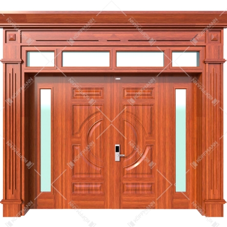 Cửa thép vân gỗ Luxury KL-41.01.K-4TK