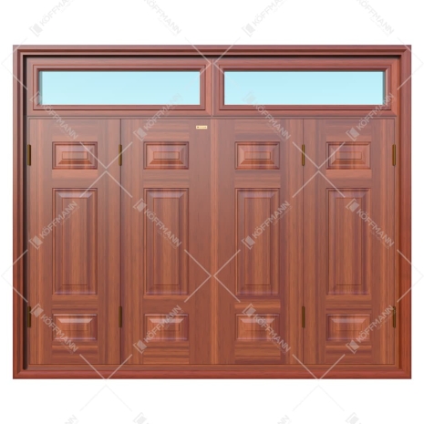 Cửa sổ thép vân gỗ 4 cánh  KS-42.CS3-2TK