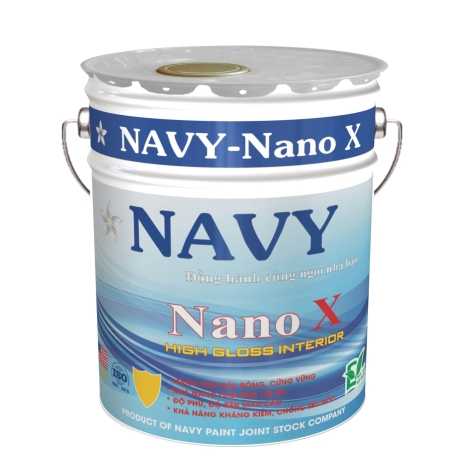 Navy – Nano X Sơn nội thất cao cấp siêu bóng hợp kim  LON 5Kg 