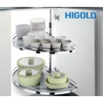 Mâm xoay 1/2 đáy gỗ 900mm-crom 101108 450MM – HIGOLD