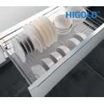 Rổ chén dĩa ray giảm chấn bắt mặt hộc inox 304 303601 700MM – HIGOLD