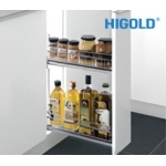 Kệ 2 tầng đựng chai lọ ray giảm chấn inox 304 304098 150MM – HIGOLD