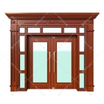 Cửa thép vân gỗ Luxury KLT-3VK