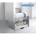 Kệ kéo 2 tầng âm tủ di động inox 304 A224BE 900MM – HIGOLD