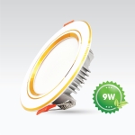 Đèn Led Downlight 9W Đế Đúc Viền Vàng Đổi Màu Vianco