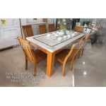 Bàn Ăn, Bàn Tiệc Cao Cấp 008 chất liệu gỗ đá hiện đại