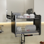 Giá bát đĩa nâng hạ thông minh nan Ovan