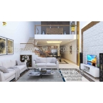 Phòng khách gác lửng thiết kế hiện đại 009