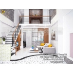 Phòng khách gác lửng cao cấp thiết kế hiện đại 006