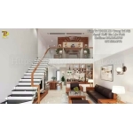 Phòng khách gác lửng cao cấp thiết kế hiện đại 004