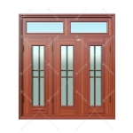 Cửa sổ thép vân gỗ 4 cánh  KS-41.CS1.K-2TK