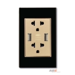 Ổ cắm USB đôi Kính đen V1_USB 