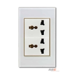 Ổ cắm đa năng Kính trắng V2-D3C2