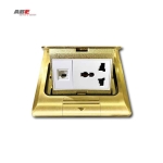 Ổ cắm âm sàn màu vàng Ổ cắm đôi 3 chấu Ổ cắm mạng Âm Sàn Gold OCS-3CMG