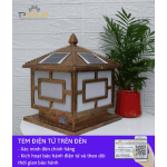 [25x22.5x31cm] Đèn Trụ Cổng Năng Lượng Mặt Trời TP Solar TPZ-04 Hình Ngôi Nhà Mái Chóp