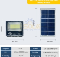 [300W] ĐÈN PHA NĂNG LƯỢNG MẶT TRỜI BẢN NÂNG CẤP TP SOLAR TP-K300 MỚI NHẤT