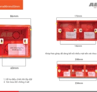 Đế âm tường vuông ABE  B -A86