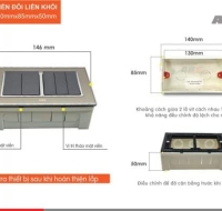 Đế âm tường vuông đôi ABE B -A142