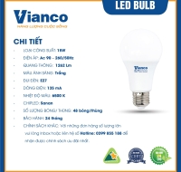 Bóng Led Bulb 15W Vianco - LB5VA