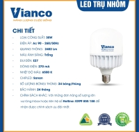 Đèn Led Trụ Nhôm 30W Vianco - T18VA