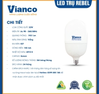 Đèn LED Trụ Rebel 22W Vianco - T28VA