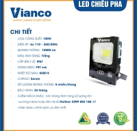 Đèn pha Led 100W Vianco - H3VA