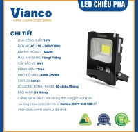 Đèn pha Led 10W Vianco