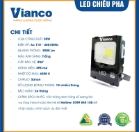 LED Đèn pha Led 50W Vianco - H2VA