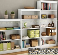 Kệ Sách MDF Kháng Ẩm Trắng Cao Cấp 