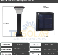 Đèn Sân Vườn Năng Lượng Mặt Trời TP Solar TP-Solar TP-CP04