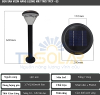 Đèn Sân Vườn Năng Lượng Mặt Trời TP Solar TP-Solar TP-CP03