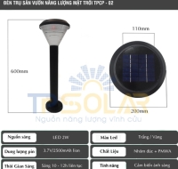 Đèn Sân Vườn Năng Lượng Mặt Trời TP Soalr TP-Solar TP-CP02