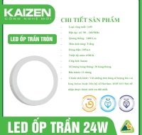 Đèn LED Ốp Trần Kaizen Tròn 24W - N4KZ