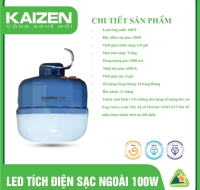 LED Tích Điện Sạc Ngoài Kaizen 100W - LT9Z